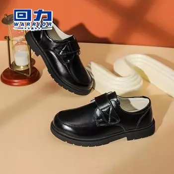 WARRIOR Classmate Осенне-зимняя обувь для школьников Детская кожаная обувь из коровьей кожи Обувь для детей среднего и старшего возраста 31