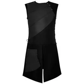 Warrior Costume Medieval Sleeveless Round Neck Side Strap Retro Outfit For Men XXXL