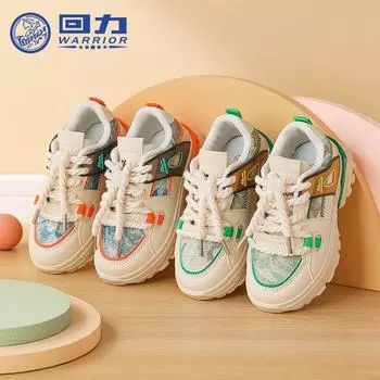 WARRIOR Детская спортивная обувь Весна и Осень Новые туфли для мальчиков Повседневная обувь для девочек Трендовая обувь для пап 25