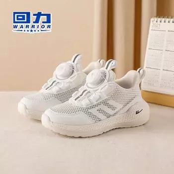 WARRIOR Children s Sports Shoes Spring and Autumn New Rotating Buckle Boys Running Shoes School Girls Soft Sole 26