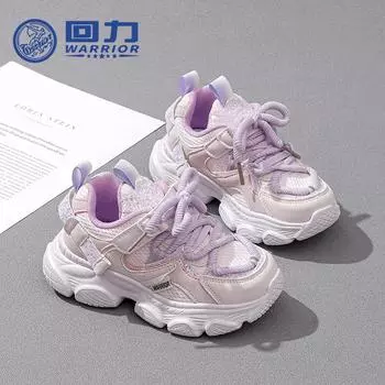 WARRIOR Classmate Girls Breathable Sneakers Spring and Autumn New Children s Lightweight Dad Shoes Princess Running Shoes 26