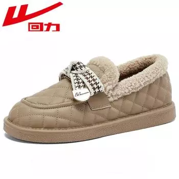 WARRIOR флисовые утолщенные хлопковые ботинки теплые женские ботинки 35 чёрный