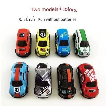 Warrior Kids Drop-Resistant Mini Baby Gift Toy Car Racing car 7.5cm back car (8 pack not repeated)