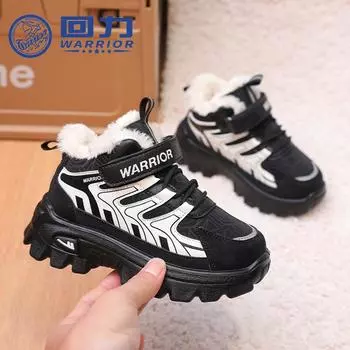 Warrior Кроссовки Classmate Velvet для бега, зимние новые, теплые, спортивные, средние и большие, хлопковые, для детей постарше 26