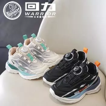 Warrior Легкая спортивная обувь Classmate Весна и осень Новые повседневные кроссовки для мальчиков и девочек Кроссовки для бега Knob 26