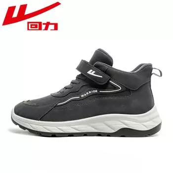 WARRIOR Men s Walking Shoes Wear-resistant Shoes for The Elderly High-top Shoes 39 серый