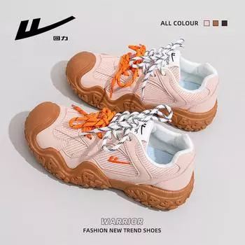 Warrior Обувь для папы Женская обувь Сетчатая дышащая повседневная универсальная спортивная обувь 35 оранжевый