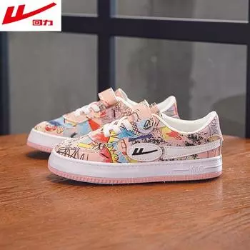 Warrior Спортивная обувь Classmate весна и осень новые дышащие кроссовки для девочек повседневные белые туфли 26