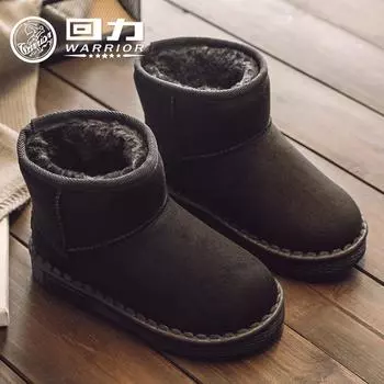 WARRIOR Теплые зимние ботинки Модные женские зимние Новые Удобные хлопковые ботинки Мальчики Бархатные Большие хлопковые ботинки 26