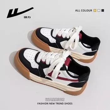 WARRIOR White Shoes Women s Casual Versatile Women s Shoes Thick Baseplate Shoes 34 белый