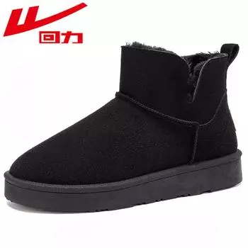 WARRIOR Women s Snow Boots Warm Thickened Velvet Women s Cotton Shoes 35 чёрный