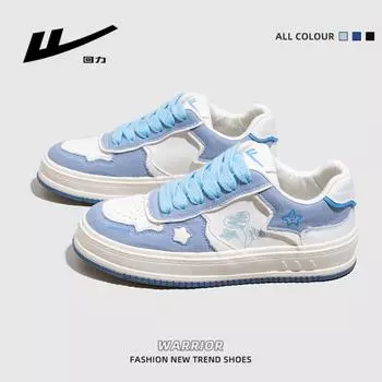Warrior Женская обувь Белые туфли Повседневная спортивная обувь для сноуборда Универсальная парусиновая обувь 34 синий