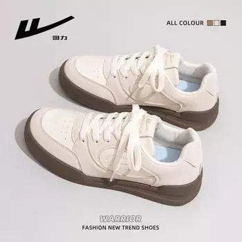 Warrior Женская обувь Мягкая подошва Дышащая модная универсальная повседневная обувь 35 коричневый