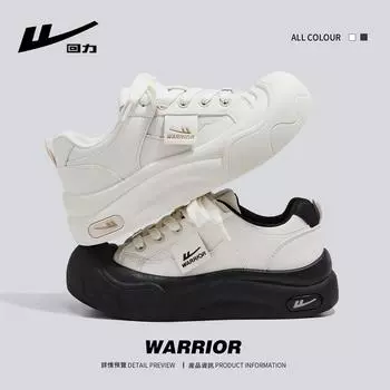 Warrior Женская обувь на платформе, увеличивающая рост, повседневная обувь с большой головой, универсальная спортивная обувь 35 чёрный