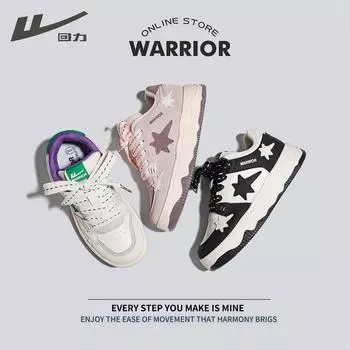 Warrior Женская обувь Универсальная повседневная обувь Платформа Увеличивающая низкий верх Бордовые туфли 35 фиолетовый