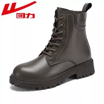 WARRIOR Женские средние ботинки с высоким голенищем Износостойкие нескользящие женские туфли 35 чёрный