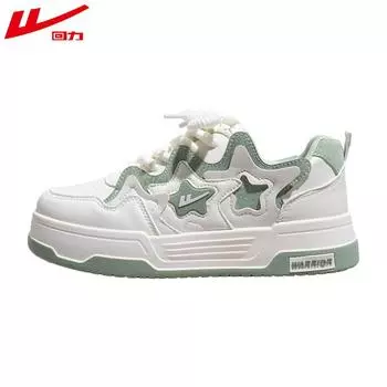 Warrior Женские туфли Matcha Green and White Shoes Весенние новые повседневные туфли на платформе Детские спортивные туфли Star Board Shoes 35 розовый
