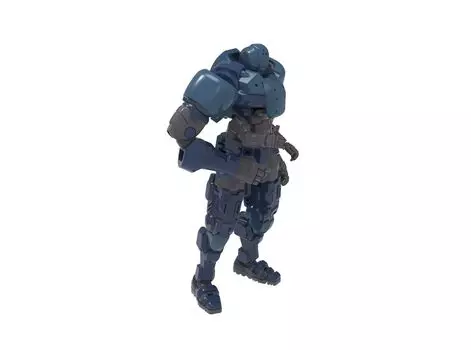 WARRIORS WORKSHOP Series WWS 0 Match Armor Scale ABS Plastic Model Kit Remnant Dome 01/02 Soldier/Peacekeeping 1/30 [Blue]