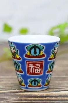 Washa no Kura Lucky Ochoko Чашка для сакэ Чашка для кутани Керамическая марка Fukusuke Японская посуда Чашка для чоко Сделано в Японии