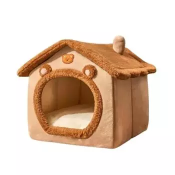 Washable Cat House Foldable Puppy Kennel Pet Bed Pet House Winter S