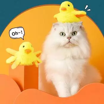 Washable Cat Plush Toy Cat Toys Flapping Duck Interactive Electric Bird Toys With Catnip Vibration Sensor Cats Game Toy Kitten