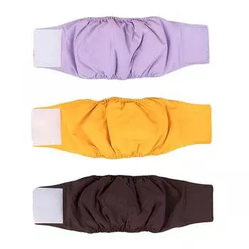 Washable Dog Diapers Washable Male Dogs Belly Wrap Elastic Male Dog Belly Manner Band Wraps Nappies Washable Puppy Belly Bands XS темно-коричневого