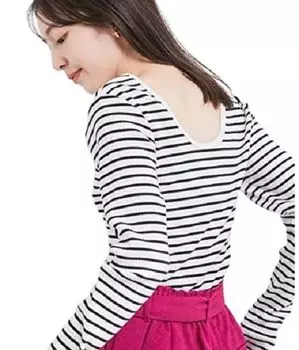 Washable front and Telekoribu pullover for women BVM13100 White F [Bis] [2-way rear] (11)