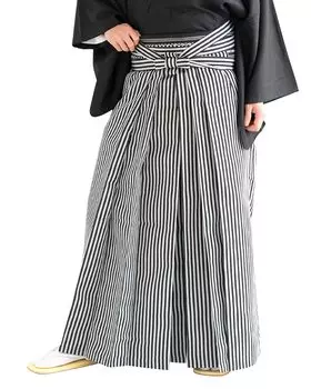 Washable Hakama with Striped [Kyoetsu] Lanterns, Pattern, Men s (S)