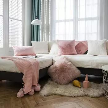 Washable Non-slip Sofa Cover Winter Soft Dust-proof Sofa Seat Cushion Slipcoveres Nordic Thick Plush Sofa Covers High Quality 70x70