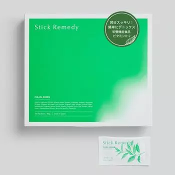 ваше тело и чувствовать себя обновленным каждый день Stick Remedy Clean Green 30 упаковок Green Juice Detox Витамин B12 Капуста Спирулина Ячмень Трава Моринга Органический Матча