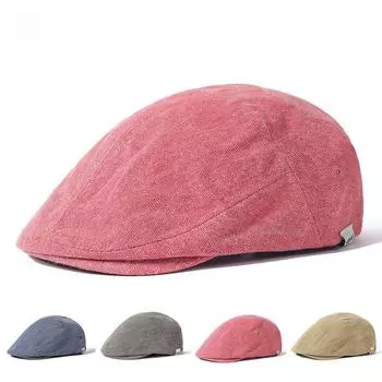 Washed Cloth Do Old Duck Tongue Cap Literary Youth Beret Hat Hat Forward Cap Men and Women Hat M56-58cm красный