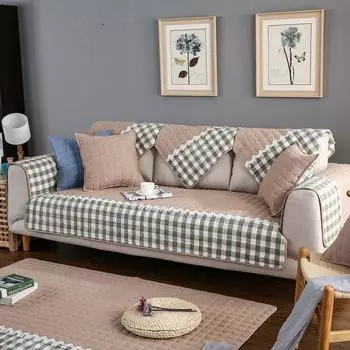 Washed Cotton Modular Sofa Cushion, Simple Modern Anti-slip Cushion Cover, Universal for All Seasons 70*70