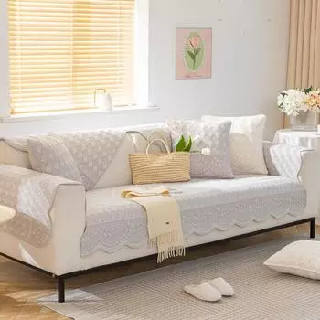 Подушка для дивана из стираного хлопка, универсальная подушка для дивана Four Seasons, жаккардовая ткань, нескользящая, с узором из листьев ивы, подушка для дивана 70x70cm 1pcs