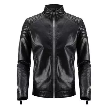 Куртка из стираной кожи Корейская версия Locomotive Кожаная куртка приталенная Мужская кожаная куртка Мужская кожаная куртка M