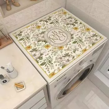 Washing Machine Dust Cover Anti-skid Kitchen Drain Printed Pad Refrigerator Super 40*50/30cm Absorbent Oven Pad Dustproof M J1M3