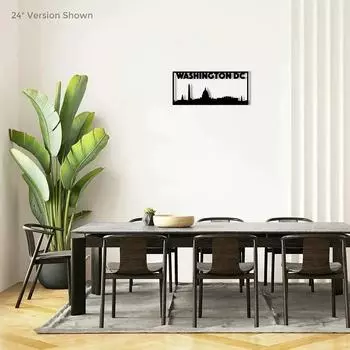 Washington D.C. City Skyline Metal Wall Art Stunning Home Dcor Elegant Landscape Design, and Stylish Wall Sign for Urban Spaces светло-зеленый