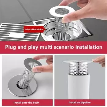 Фильтр для слива отходов из нержавеющей стали, фильтр для слива в полу, аксессуары для кухни своими руками, сливы для раковины в ванной, улавливатель волос A2