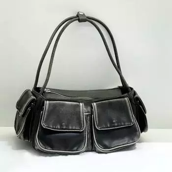 Wasteland-универсальная сумка через плечо с несколькими карманами для женщин, универсальная сумка через подмышку, нишевый дизайн в стиле ретро