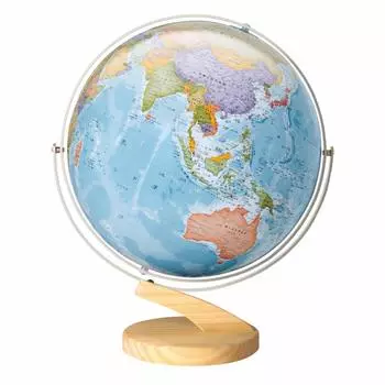 Watanabe Teaching Tools Manufacturing Globe Libra Tabletop Wooden Stand 3052