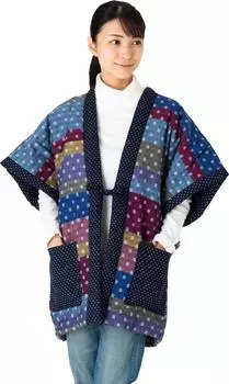 Watanosato Хлопковый наполнитель Hanten Случайная переключающаяся форма для женщин Сделано в Made Japan, Kurume (Бесплатно, 1)