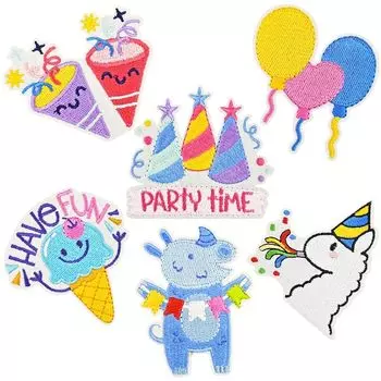 WATASHINO нашивка наклейка аппликация для девочек взрослых вечеринка носорог альпака 6 шт набор