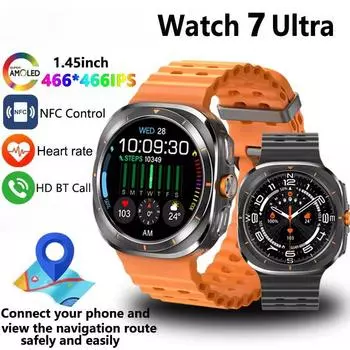 Watch 7 Ultra Smartwatch GPS Compass NFC Smart Watch Outdoor Sports Man AMOLED BT Call IP68 Smartwatch