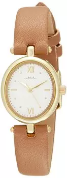 Часы Analog Ellipse Oval Gold Leather Strap Brown [Fieldwork] JN003-3 женские коричневый