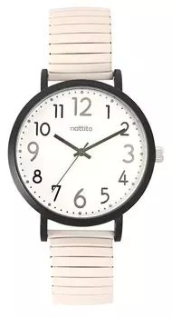 Watch Analog Metal Band Bellows Belt Bellows Stainless Steel Simple Greco Beige [Fieldwork] Women s ST300-1
