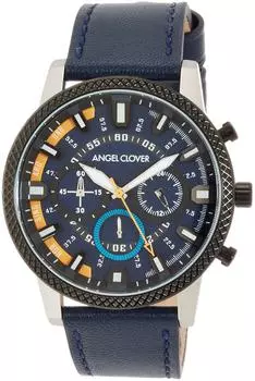 Часы Angel Clover Ridge Navy Dial Stainless Steel Quartz 44MM Regular Гарантия [Angel Clover] RD44BNV-NV Мужские тёмно-синий