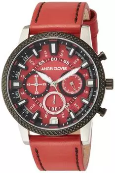Watch Angel Clover Ridge Red Dial Stainless Steel Quartz 44MM Regular Warranty [Angel Clover] RD44BRE-RE Men s красный