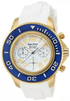 Watch Angel Clover Sea Cruise Dial Stainless Steel Quartz 47MM Genuine Warranty White [Angel Clover] Blue/White SC47YBU-WH Men s