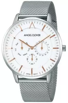 Watch Angel Clover Zero White Dial Stainless Steel Quartz 42MM Genuine Warranty ZE42SWH Silver [Angel Clover] Men s
