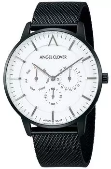 Watch Angel Clover Zero White Dial Stainless Steel Quartz 42MM Genuine Warranty ZE42BWH Black [Angel Clover] Men s