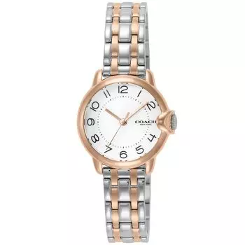 Watch ARDEN White Dial Stainless Steel Quartz 28MM Watch 14503604 Gold [Coach] Women s [Item]